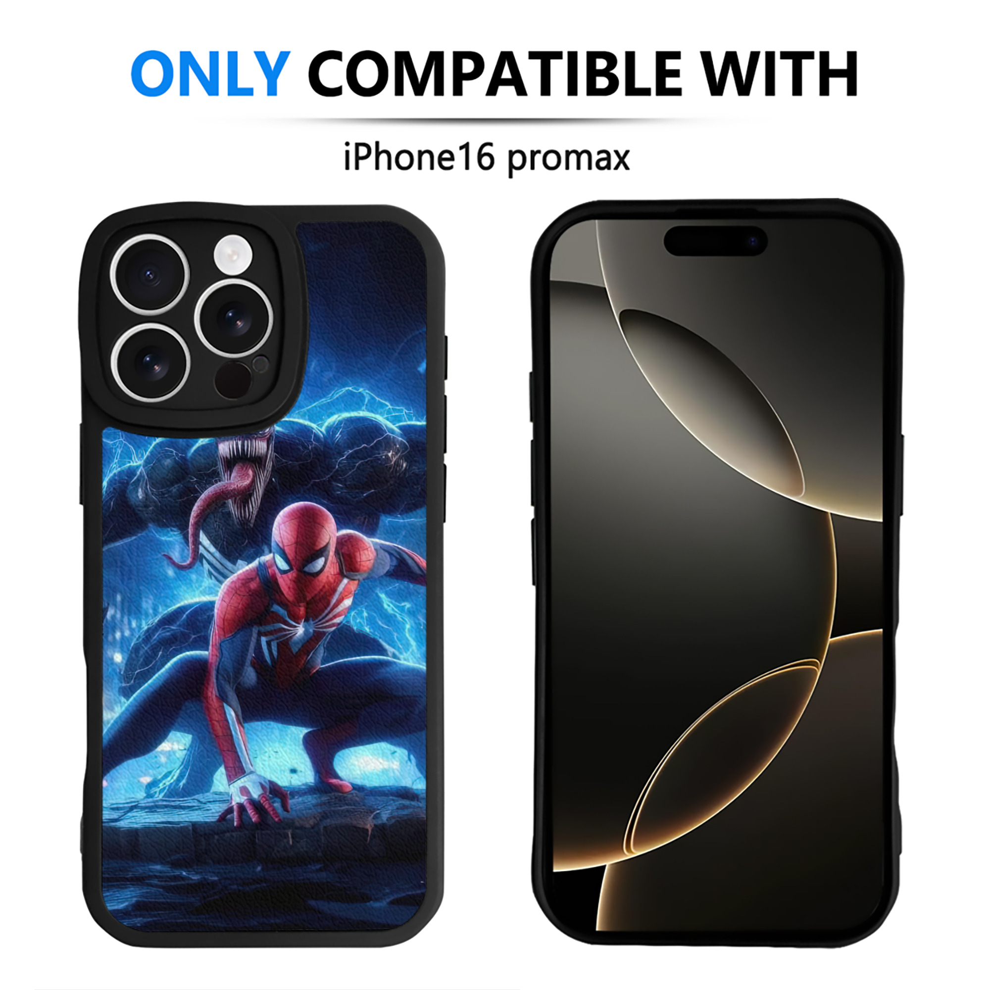 （画像用） Spider Man スパイダーマン 【iPhone 16シリーズ対応】シリコンスマホケース（レザー調） 材質：シリコン